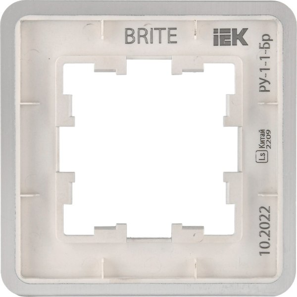 Рамка для выключателя IEK Brite BR-M12-M-21-K47 (металл/алюминий)