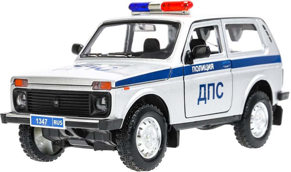 Масштабная модель автомобиля Технопарк Lada 4x4 Полиция / FY2408P