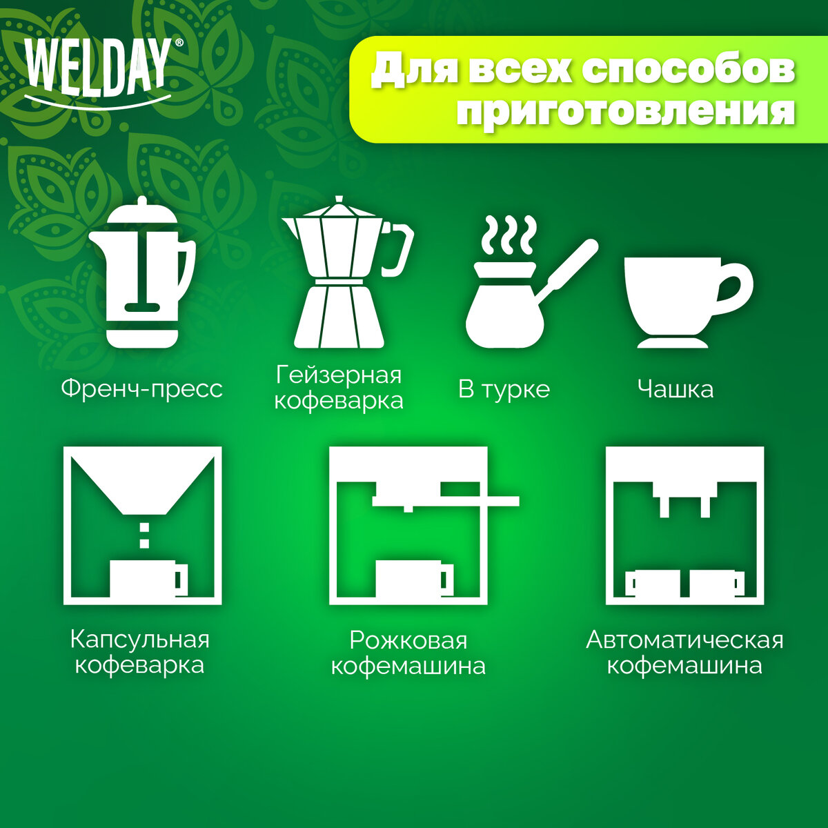 Кофе в зернах Welday Espresso Arabica