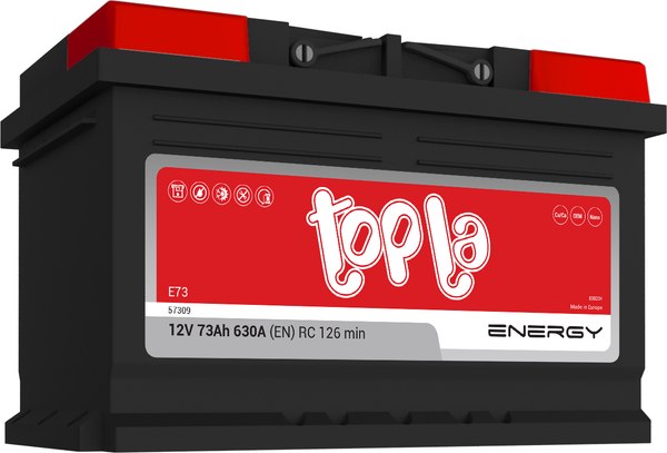 Автомобильный аккумулятор Topla Energy R+ 73R L3 низкий