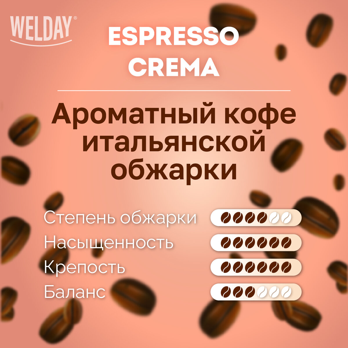 Кофе в зернах Welday Espresso Crema