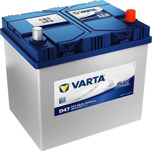 Автомобильный аккумулятор Varta R + Blue D47 60R D23