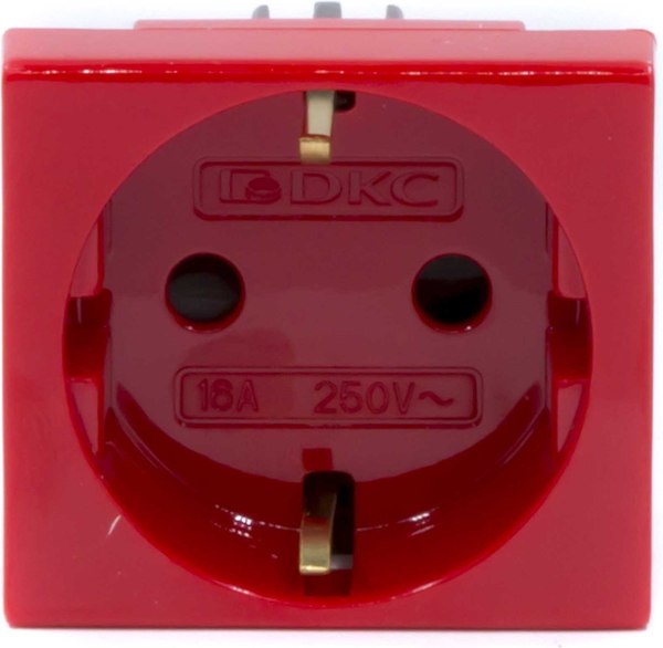 Розетка DKC Viva / 45015 (красный)