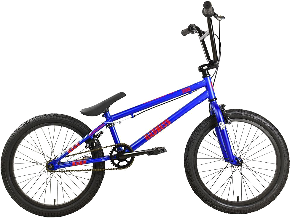 Велосипед STARK Madness BMX 1 2025 (ярко-синий/красный/черный, разобранный, в коробке)