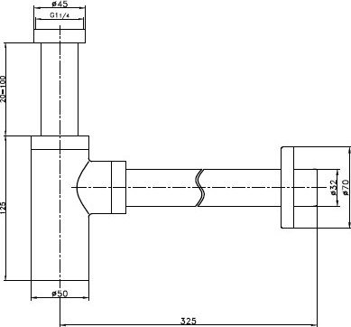 Сифон Lauter 21635W (белый матовый)