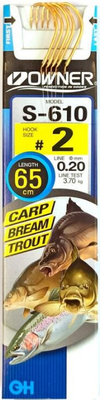 Набор поводков рыболовных Owner S-610 №2 (5шт) - 
