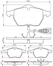 

Тормозные колодки Bosch, 0986495249