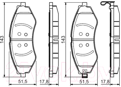

Тормозные колодки Bosch, 0986495116