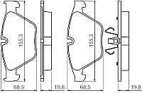 Тормозные колодки Bosch 0986494354 - 