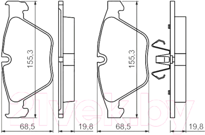 

Тормозные колодки Bosch, 0986494354