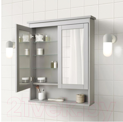 Шкаф с зеркалом для ванной Ikea Хемнэс 604.412.08