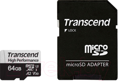 Карта памяти Transcend microSDXC 330S Class 10 64GB + адаптер (TS64GUSD330S)