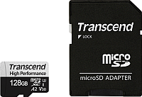

Карта памяти Transcend, microSDXC 330S Class 10 128GB + адаптер (TS128GUSD330S)