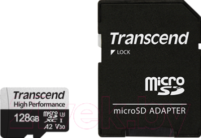 Карта памяти Transcend microSDXC 330S Class 10 128GB + адаптер (TS128GUSD330S)
