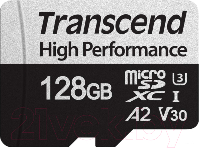 Карта памяти Transcend microSDXC 330S Class 10 128GB + адаптер (TS128GUSD330S)