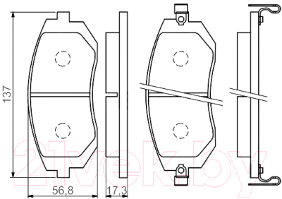 

Тормозные колодки Bosch, 0986494558