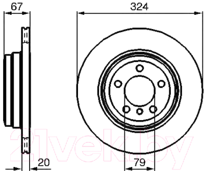 

Тормозной диск Bosch, 0986479004