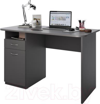 Письменный стол Domus СП007 11.007L.01.02 / dms-sp007L-162PE (левый, серый)