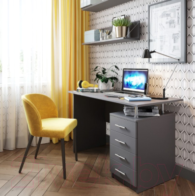 Письменный стол Domus СП005 11.005.01.02 / dms-sp005-162PE (серый)