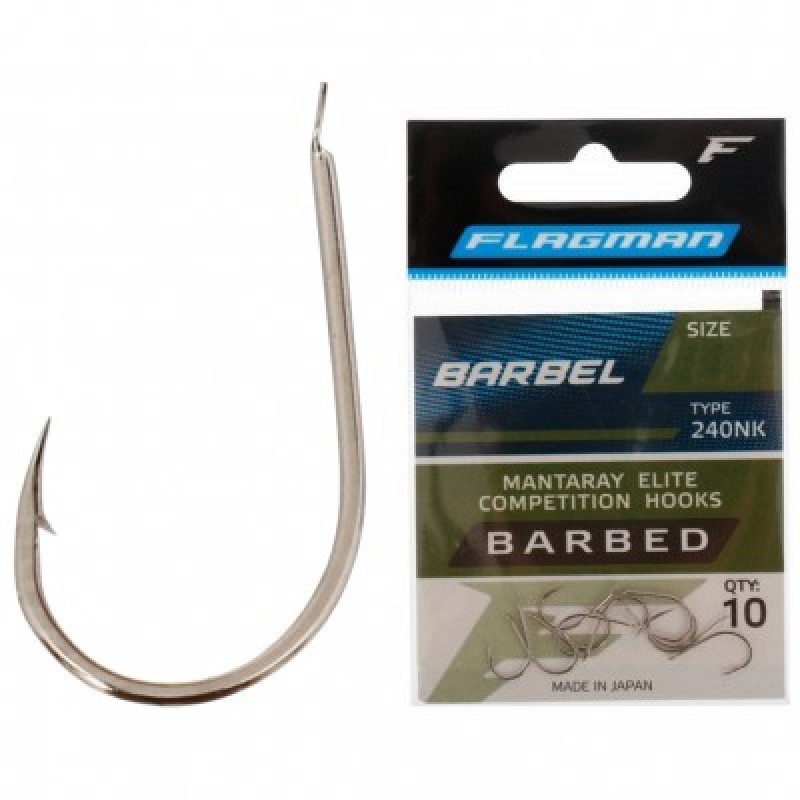 Набор крючков рыболовных Flagman Fishing Barbel №12 / 240NK-12 (10шт) — фото 2