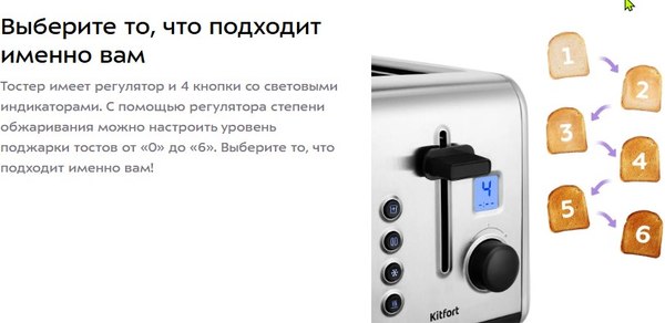 Тостер Kitfort КТ-6412