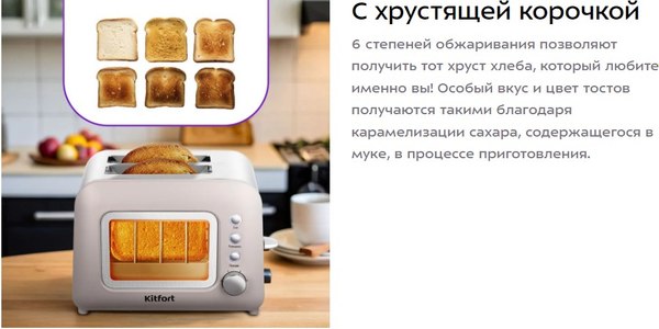 Тостер Kitfort КТ-6413