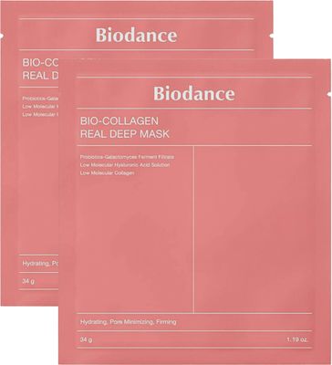 Набор масок для лица Biodance Bio-Collagen Real Deep Mask с коллагеном и ферментами (2шт)