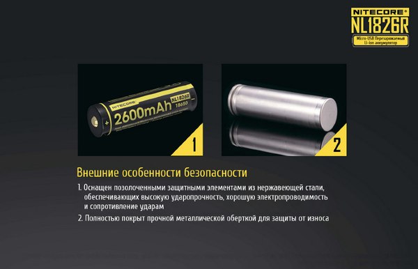 Аккумулятор Nitecore NL1826R