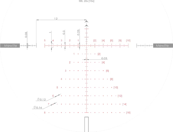 Оптический прицел Mewlite 3-24x56 SFP 30мм SF IR / 31003