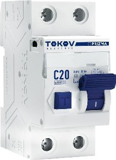 Дифференциальный автомат Tokov Electric 2П (1P+N) 20А 30мА AC 6кА C / TKE-PZ60-RCBO-2-20-30-AC