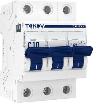 

Выключатель автоматический, 3П 10А 4.5кА C / TKE-PZ45-MCBI-3-10-C