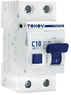 Дифференциальный автомат Tokov Electric 2П (1P+N) 10А 30мА AC 6кА C / TKE-PZ60-RCBO-2-10-30-AC