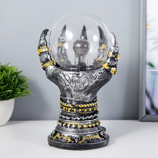 Изображение товара Декоративное освещение Risalux Плазменный шар Ручища 9614850 (серый)