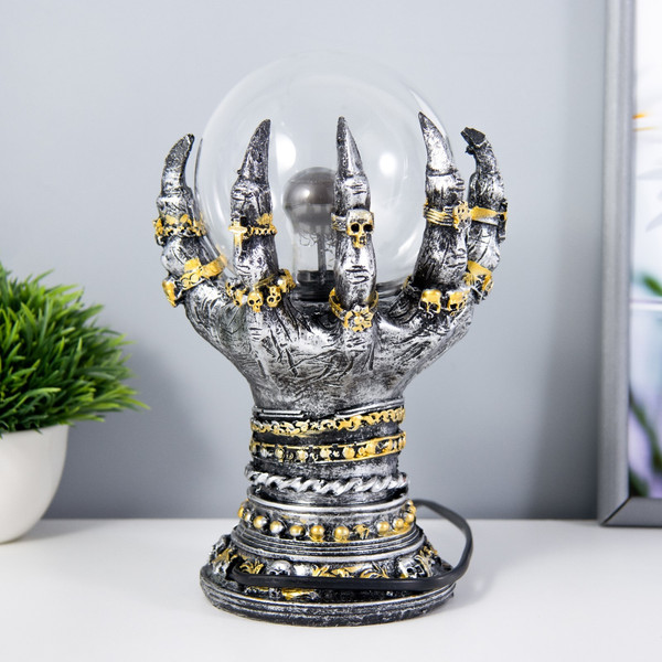 Изображение товара Декоративное освещение Risalux Плазменный шар Ручища 9614850 (серый)