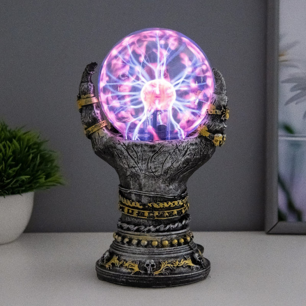 Изображение товара Декоративное освещение Risalux Плазменный шар Ручища 9614850 (серый)