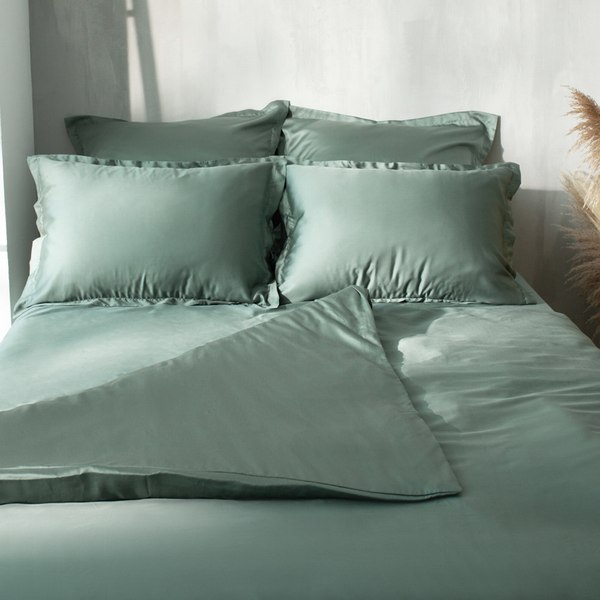 Простыня Sima-Land Home Tencel 235x260 / 10285277 (оливковый)