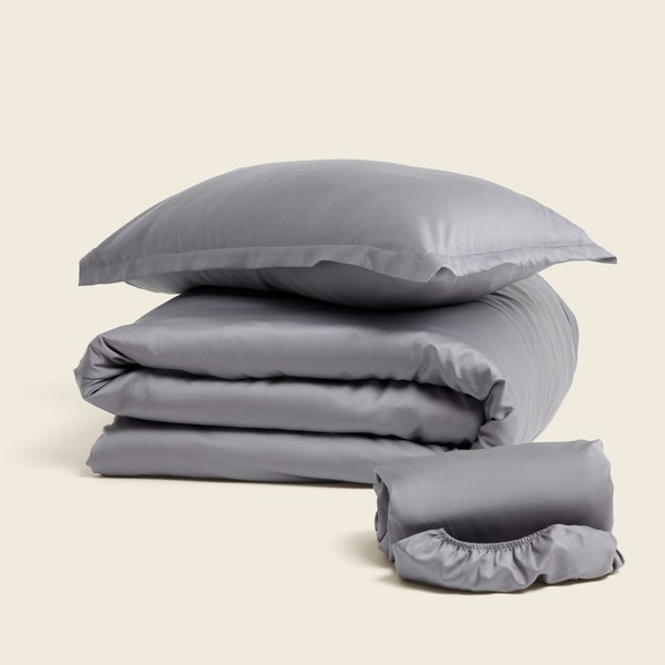 Пододеяльник Sima-Land Home Tencel 200x220 / 10285288 (серый)