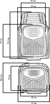 Комплект ковриков для авто Skyway Rain-7 / S01702076