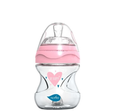 Бутылочка для кормления Nuvita Антиколиковая Glass Collection 6013 / NU-ALMB1032 (140мл, розовый) -