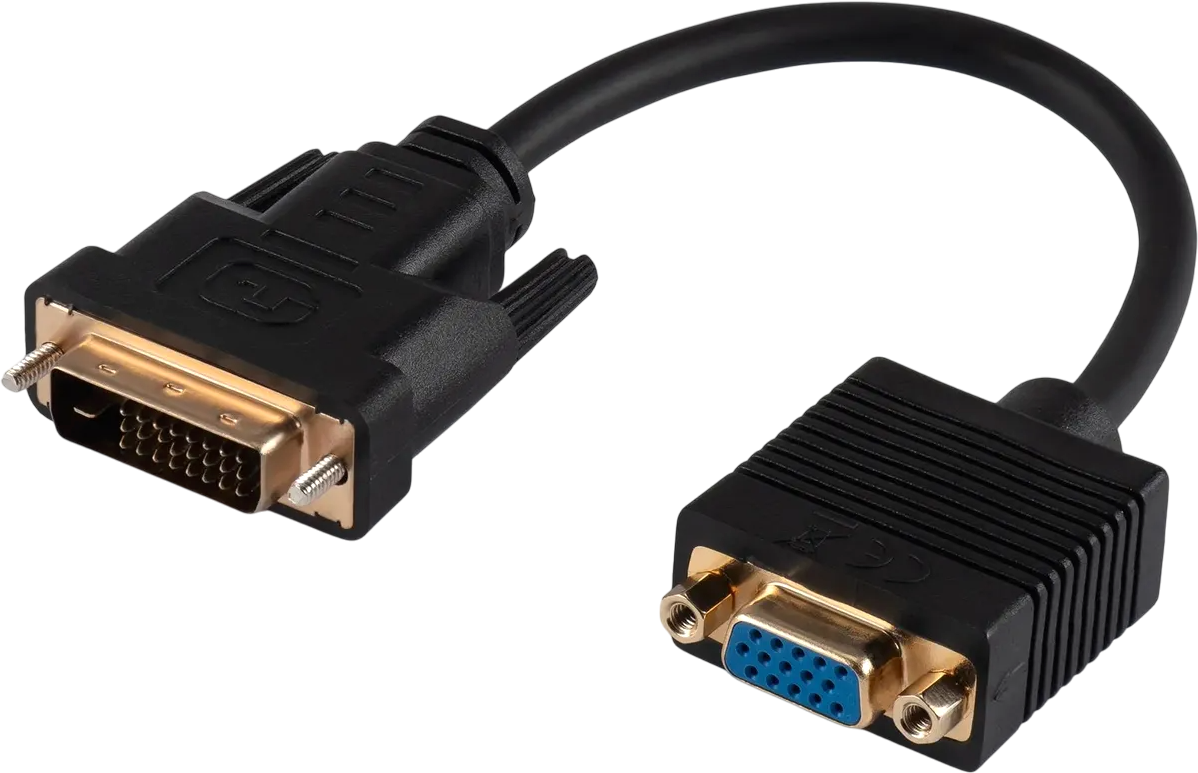 Кабель/переходник Buro DVI-D (m) VGA (f) / BU-DVI-VGA (0.23м, черный)
