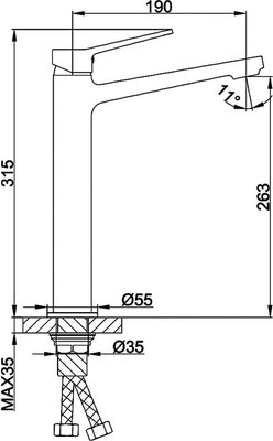 Смеситель Frap F1061-2