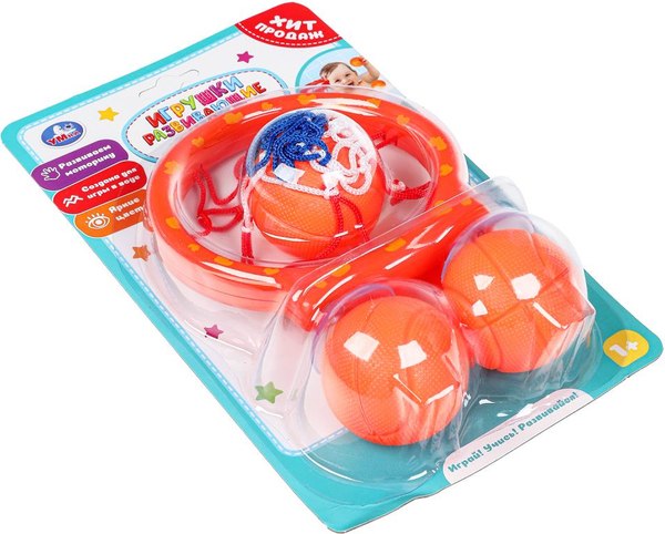 Игрушка для ванной Умка Баскетбольное кольцо на липучках / 2303U0568-R