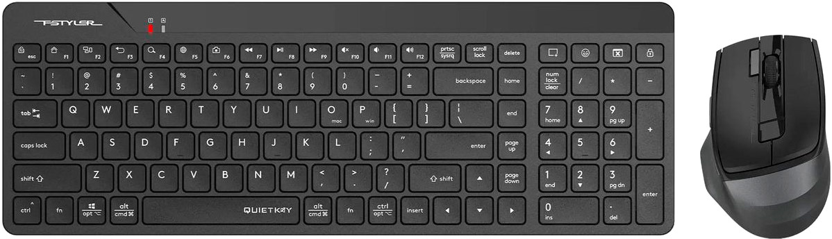 Комплект клавиатура и мышь A4Tech Fstyler FG2400 Air2 (черный)