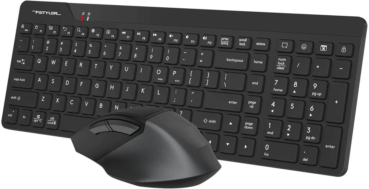 Комплект клавиатура и мышь A4Tech Fstyler FG2400 Air2 (черный) — фото 4