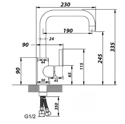 Смеситель Wisent WP49-098-4-24