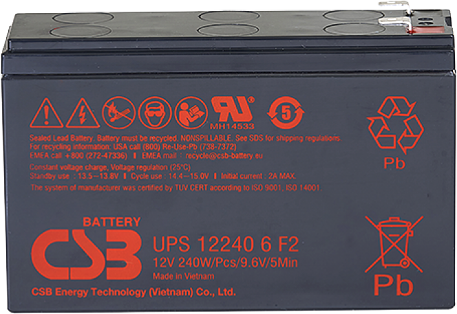 Аккумуляторная батарея CSB UPS122406 F2 12В