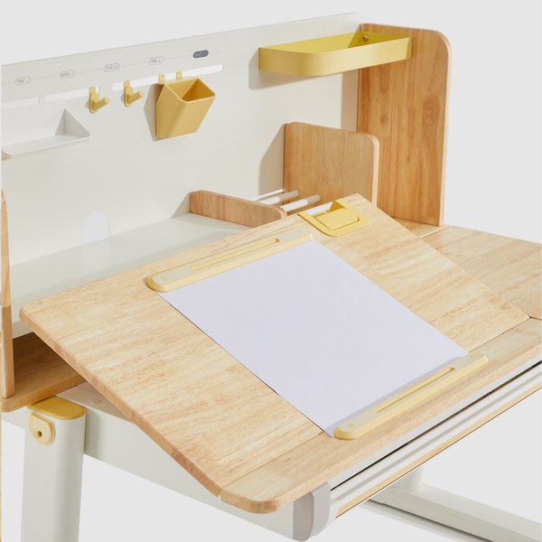 Парта Ergosmart Galeon с книжной полкой (гевея)