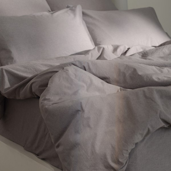 Простыня Sima-Land Home Деним на резинке 160x200 / 10245465 (серый)