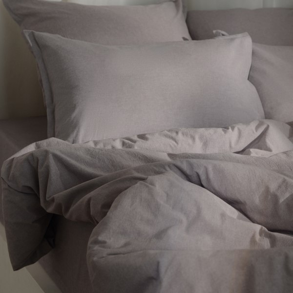 Простыня Sima-Land Home Деним на резинке 160x200 / 10245465 (серый)