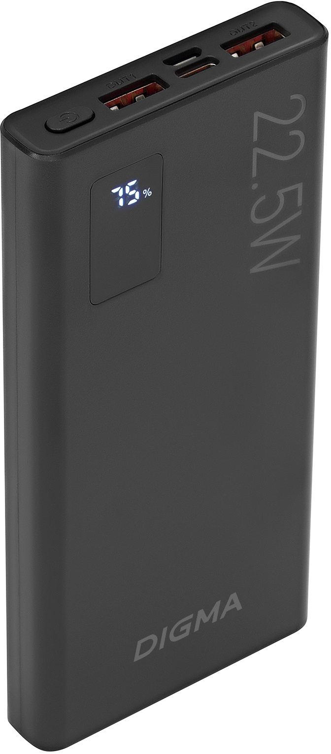 Портативное зарядное устройство Digma DGPF10A 10000mAh / DGPF10A22PBK — фото 5